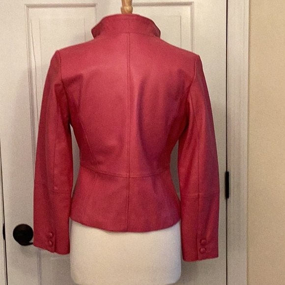Sue Bristol Size 8 Pink Leather Jacket. - Picture 3 of 13